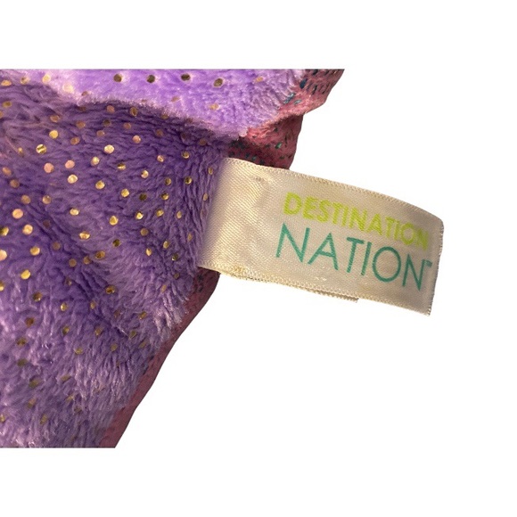 Aurora World Purple Pink Glitter Sparkly Narwhal Plush 10" Destination Nation - Picture 3 of 6